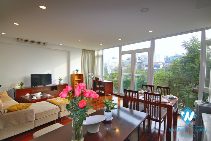 Lakeview two bedroom apartment for rent in Truc Bach  st, Ba Dinh district.